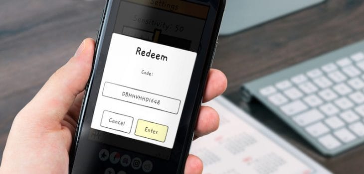 Laravel redeem code API on mobile app